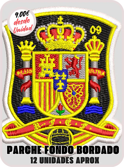 Bastidor de parches termoadhesivos con fondo de punto bordado