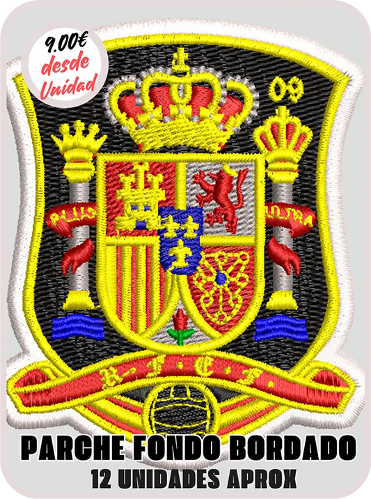 Bastidor de parches termoadhesivos con fondo de punto bordado
